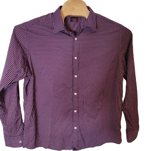 UNTUCKit Men's Button Up Dress Shirt Size XXL Men's Blue Red Nylon Long Sleeves - Picture 2 of 4